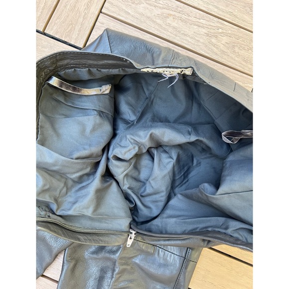 Margaret Godfrey Bagatelle brownish black leather high waisted pants fully lined - Picture 4 of 6